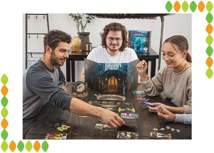 People playing Mysterium board game