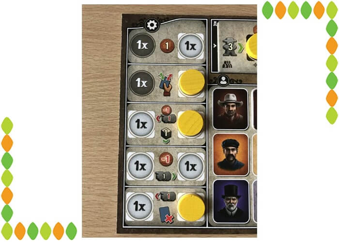 Great Western Trail board game auxiliary acions